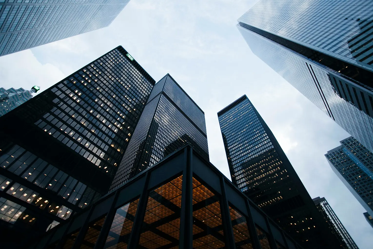 Contemporary buildings in a city skyline