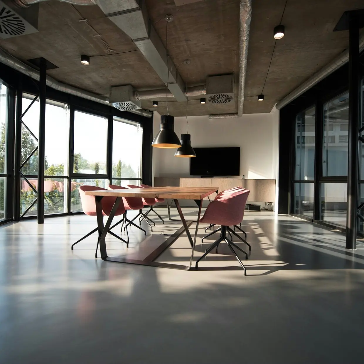Bright contemporary professional workspace